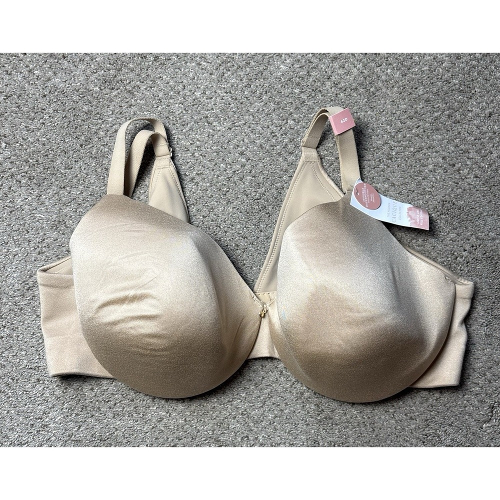 New Cacique Modern Lightly Lined Full Coverage Bra Taupe Size 42D Underwire